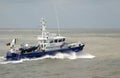Police boat on the ocean Royalty Free Stock Photo