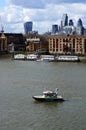 Police boat on river Thames