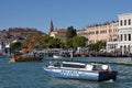 Police boat in Venice, Italy Royalty Free Stock Photo