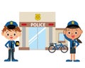 Police box and police officer