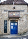 Police Box - Tardis - blue door entrance to The Sun Inn in Frome, Somerset, UK