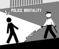 Police brutality Royalty Free Stock Photo