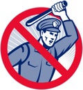 Police Brutality Policeman With Baton Royalty Free Stock Photo