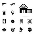 police building icon. Police icons universal set for web and mobile Royalty Free Stock Photo