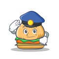Police burger character fast food