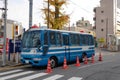 A police bus on street in Tokyo, Japan Royalty Free Stock Photo