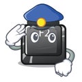 Police button f2 in the shape character Royalty Free Stock Photo