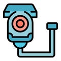 Police camera icon vector flat Royalty Free Stock Photo