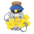 Police canola seed oil isolated in mascot