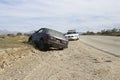 Police Car With abandoned Vehicle