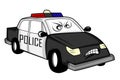 Police car cartoon design illustration