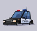 Police car. Cartoon vector illustration Royalty Free Stock Photo