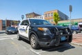 Police car in Chelsea, Massachusetts, USA Royalty Free Stock Photo