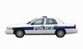 Police Car with Clipping Path Royalty Free Stock Photo