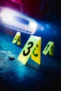 High contrast image of a crime scene Royalty Free Stock Photo