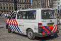 Police Car At The Dam Square At Amsterdam The Netherlands