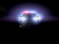 Police car in darkness Royalty Free Stock Photo