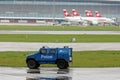 Police car in Zurich Airport, ZRH Royalty Free Stock Photo