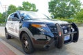 Police car on duty in Portsmouth, NH, USA