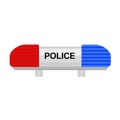 Police car flasher icon, flat style Royalty Free Stock Photo