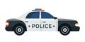 Police car flat vector illustration