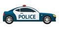 Police car flat vector illustration