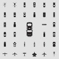 police car icon. Transport view from above icons universal set for web and mobile