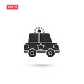 Police car icon vector isolated 8