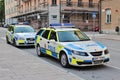 Police car on Kungsholmen in Stockholm Royalty Free Stock Photo