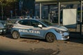 police car, law on gender violence approved, more tools to prevent it, police checks intensified, turin, italy, 24 November 2023