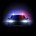 Police car lights effect Royalty Free Stock Photo