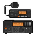 Police Car Radio Transceiver Set. Vector