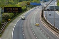 A police car responding to an emergency call. Royalty Free Stock Photo