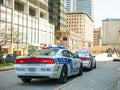 Police car responds to an emergency Royalty Free Stock Photo