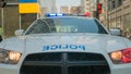 Police car responds to an emergency Royalty Free Stock Photo