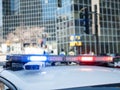 Police car responds to an emergency Royalty Free Stock Photo