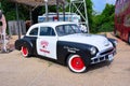 Police car on Route 66 as it passes through Missouri, USA