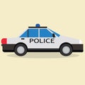 Police Car Side View Illustration Royalty Free Stock Photo