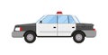 Police car sport modern style flat vector.