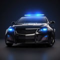 Ultra Realistic 4k Police Car With Streamlined Styling