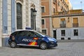Police car in the street of Barcelona, Spain