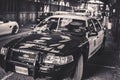 Traffic safety.Police car Royalty Free Stock Photo