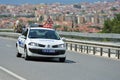 Police car on the Turkish road
