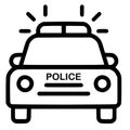 Police car vector eps illustration by crafteroks