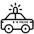 Police car vector eps illustration by crafteroks