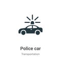 Police car vector icon on white background. Flat vector police car icon symbol sign from modern transportation collection for