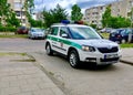 Police car in Vilnius DIstrict Royalty Free Stock Photo