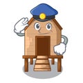 Police cartoon chicken the in coop shape Royalty Free Stock Photo