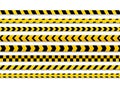 Police caution danger line. Warning barrier. Barricade tape, Do not cross Royalty Free Stock Photo