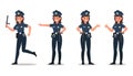 Police character vector design no14